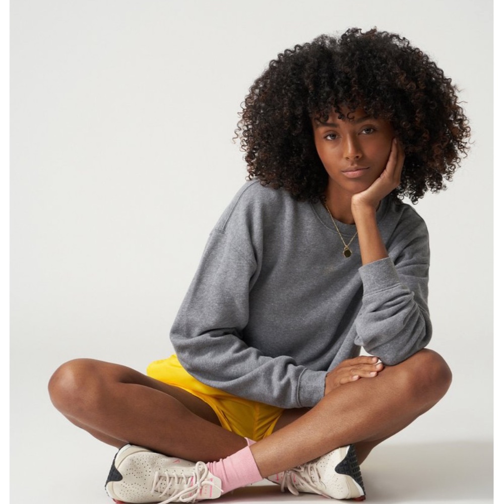 WSLY The Ecosoft Cropped Crewneck Sweatshirt NWT - Picture 2 of 3
